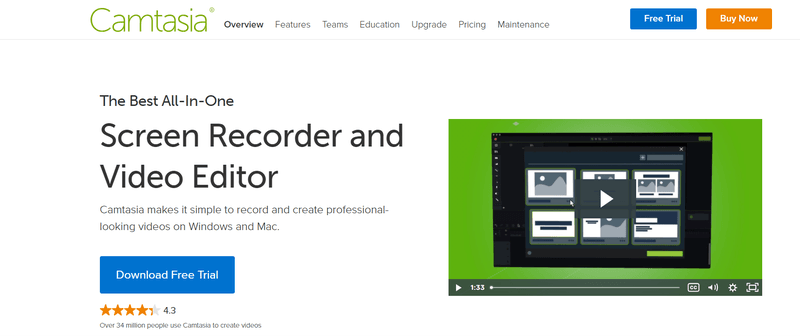 Camtasia Homepage Online Video Recording Software