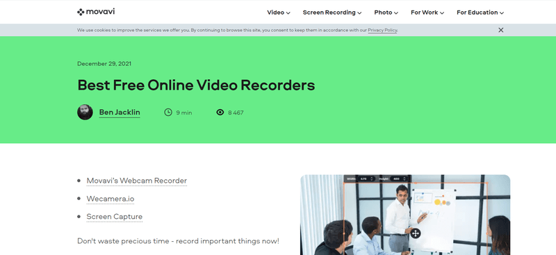 Movavi Home Page Online Video Recording Software