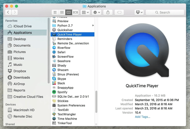 recording with quicktime