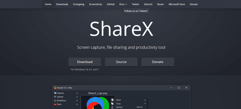 ShareX Home Page
