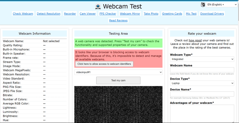 Webcam Test